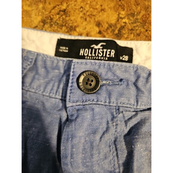Hollister Shorts Mens 28 Blue Classic Fit‎ Chino  Pockets Cotton Preppy - Picture 3 of 6